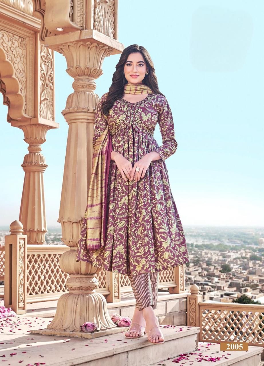 Zoya Vol 2 By Fvd Rayon Foil Printed Alia Cut Kurti With Bottom Dupatta Wholesale Price In Surat